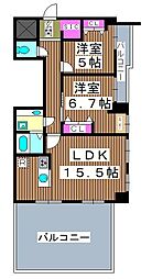 ロイヤルプラザ滝野川 2LDKの間取図画像