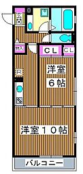 クレスト2 2Kの間取図画像