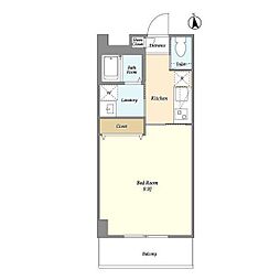 T'sgarden西台 1Kの間取図画像