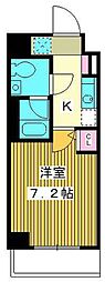 ロアール大山 1Kの間取図画像