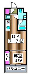 スパシエベルタ板橋本町 1DKの間取図画像
