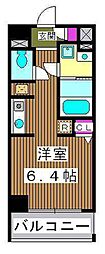 パルメゾン見次公園 1Kの間取図画像