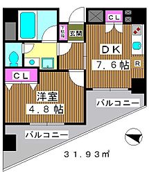 グレイスコート志村三丁目 1DKの間取図画像