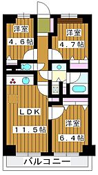 ラナイクラルテ29 3LDKの間取図画像