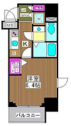 ガーラ・グランディ北池袋 1Kの間取図画像