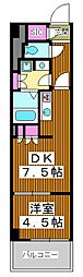 ザ・ケンジントン・レジデンスときわ台 1DKの間取図画像