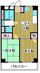 三高徳丸スカイハイツ 2LDKの間取図画像