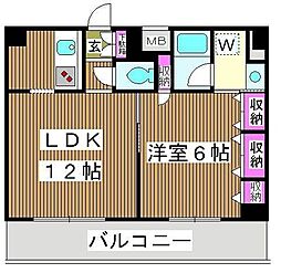 グリーンフィールド小竹向原 1LDKの間取図画像