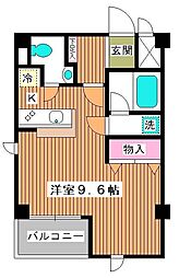 グランベリーコート ワンルームの間取図画像