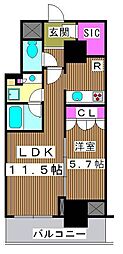 パークタワー滝野川 1LDKの間取図画像