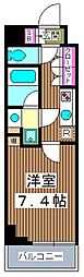 ジェノヴィア板橋WESTグリーンヴェール 1Kの間取図画像