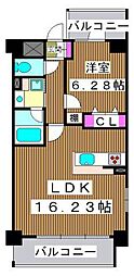 アファン大山 1LDKの間取図画像