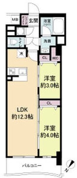 セレニテ神戸ミラク ｜兵庫県神戸市中央区中町通4丁目(賃貸マンション2LDK・15階・46.26㎡)の写真 その10