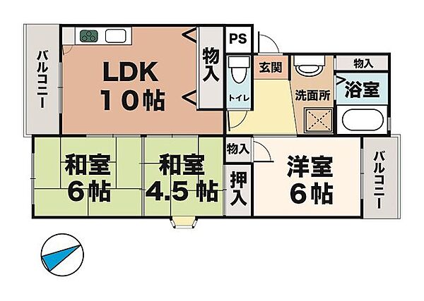 ベルデュウラ池上 301｜兵庫県神戸市西区池上2丁目(賃貸マンション3LDK・3階・60.03㎡)の写真 その2