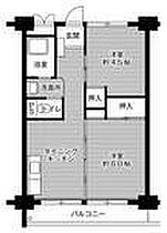 ビレッジハウス南清水タワー1号棟 1121 ｜ 兵庫県尼崎市南清水36-1（賃貸マンション2DK・11階・39.80㎡） その2