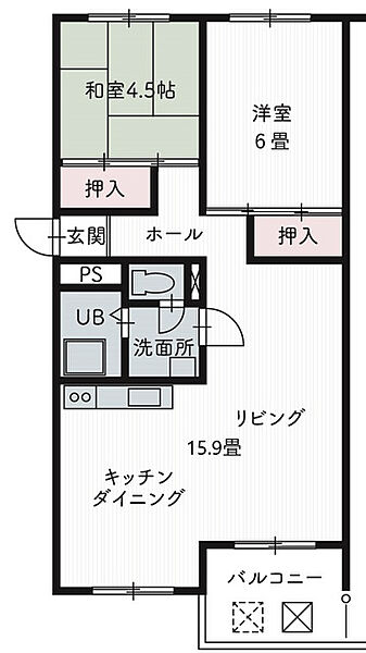 兵庫県芦屋市若葉町(賃貸マンション2LDK・15階・57.76㎡)の写真 その2