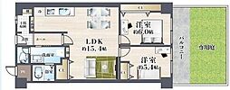 ローレルハイツ茨木総持寺1号棟 2LDKの間取図画像