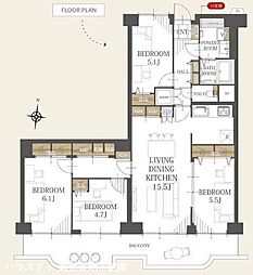シャルム茨木 4LDKの間取図画像