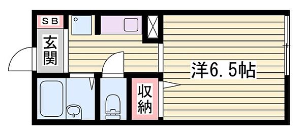 兵庫県姫路市北平野３丁目(賃貸アパート1K・1階・20.25㎡)の写真 その2