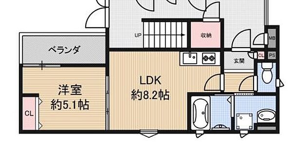 大阪府大阪市淀川区加島４丁目(賃貸アパート1LDK・2階・32.09㎡)の写真 その2