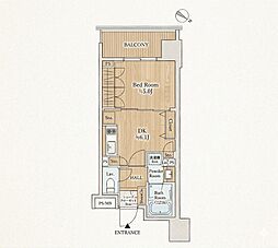 ライオンズアイル渋谷松濤 1DKの間取図画像