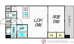 CITY SPIRE西中島 2階1LDKの間取り