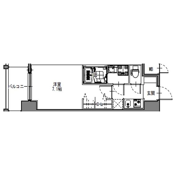 S-RESIDENCE三国WEST ｜大阪府大阪市淀川区新高3丁目(賃貸マンション1K・4階・23.89㎡)の写真 その2