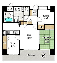 タワーシティ長崎イーストコート 3LDKの間取図画像