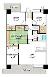 コアマンション青山グランヒルズ 4LDKの間取図画像