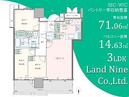 幕張ベイパークライズゲートタワー 3LDKの間取図画像