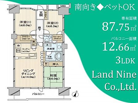 3LDK 間取り