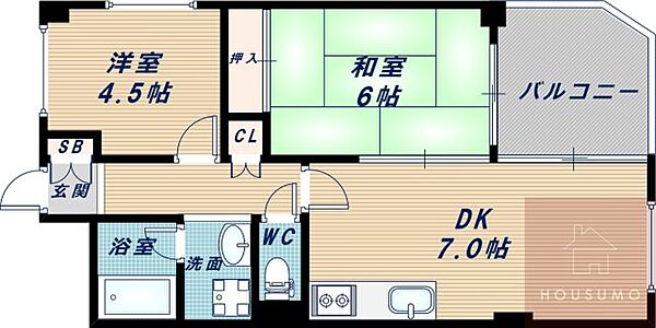 第2シャトー中尾 ｜大阪府大阪市淀川区宮原2丁目(賃貸マンション2LDK・3階・55.00㎡)の写真 その2