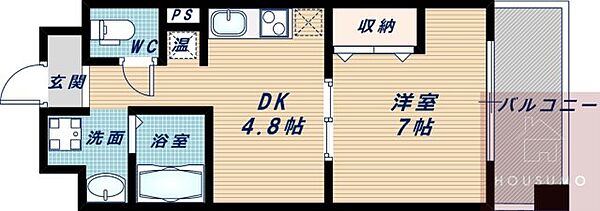 第17関根マンション ｜大阪府吹田市南金田2丁目(賃貸マンション1DK・5階・28.74㎡)の写真 その2