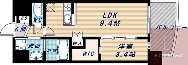 セレニテ江坂ミラク ｜大阪府吹田市江坂町1丁目(賃貸マンション1LDK・4階・33.49㎡)の写真 その2