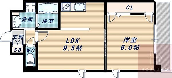 GOパレス桃山台 602｜大阪府吹田市春日1丁目(賃貸マンション1LDK・2階・36.09㎡)の写真 その2