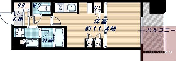 アパートメンツ江坂 604｜大阪府吹田市豊津町(賃貸マンション1DK・6階・30.60㎡)の写真 その2