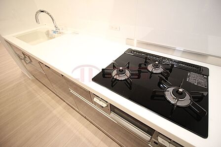 3口コンロ付のシステムキッチン