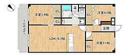 グリーンハイツ輝国 3LDKの間取図画像