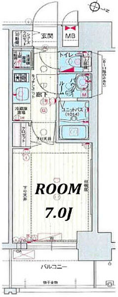 プレサンス三宮東フィール 504｜兵庫県神戸市中央区筒井町3丁目(賃貸マンション1K・5階・22.65㎡)の写真 その2