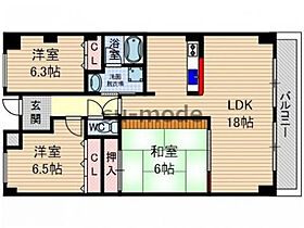 セレッソ  ｜ 大阪府茨木市沢良宜西1丁目（賃貸マンション3LDK・4階・78.83㎡） その2