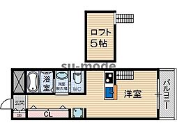 マンションK&M 3階ワンルームの間取り