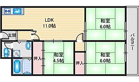 ローレルハイツ茨木総持寺1号棟  ｜ 大阪府茨木市東太田1丁目（賃貸マンション3LDK・2階・60.50㎡） その2