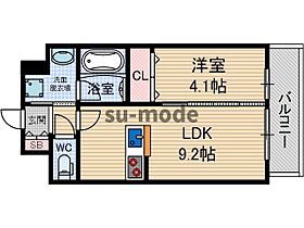 ビバス南茨木  ｜ 大阪府茨木市沢良宜西1丁目（賃貸マンション1LDK・1階・33.88㎡） その2