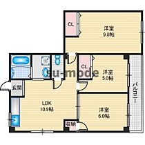 ハイシャトー大翔  ｜ 大阪府茨木市真砂1丁目（賃貸マンション3LDK・3階・58.00㎡） その2