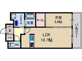 ハニーハウス  ｜ 大阪府茨木市若園町（賃貸マンション1LDK・3階・38.70㎡） その2