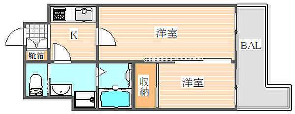 グランフォーレ箱崎ステーションプラザ ｜福岡県福岡市東区筥松2丁目(賃貸マンション1DK・3階・24.99㎡)の写真 その2