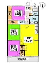 ルピナス大橋  ｜ 福岡県福岡市南区大橋3丁目（賃貸マンション3LDK・1階・77.05㎡） その2