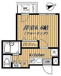 グレイス阿佐谷 1Kの間取図画像