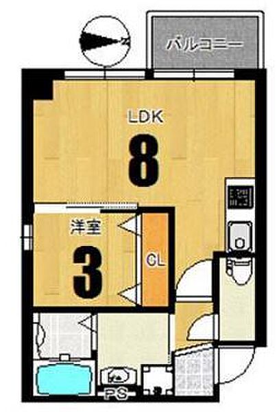 シティコート布施駅前 ｜大阪府東大阪市長堂2丁目(賃貸マンション1LDK・3階・28.00㎡)の写真 その2