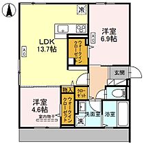 west field 平野西  ｜ 大阪府大阪市平野区平野西4丁目4-10（賃貸アパート2LDK・1階・60.47㎡） その1